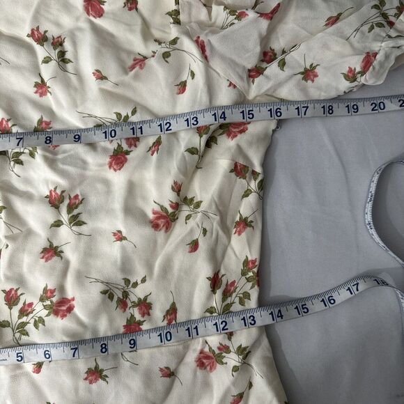 NWD $218 Reformation [ 6 ] Alaina Floral Cutout Flitter Sleeve Mini‎ Dress 6333 - Picture 5 of 16